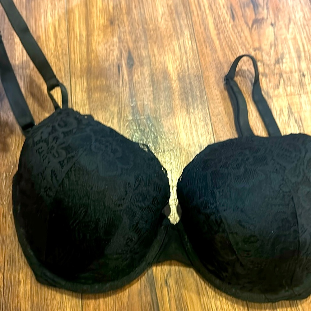 Black lace adjustable strap, Victoria’s Secret bra